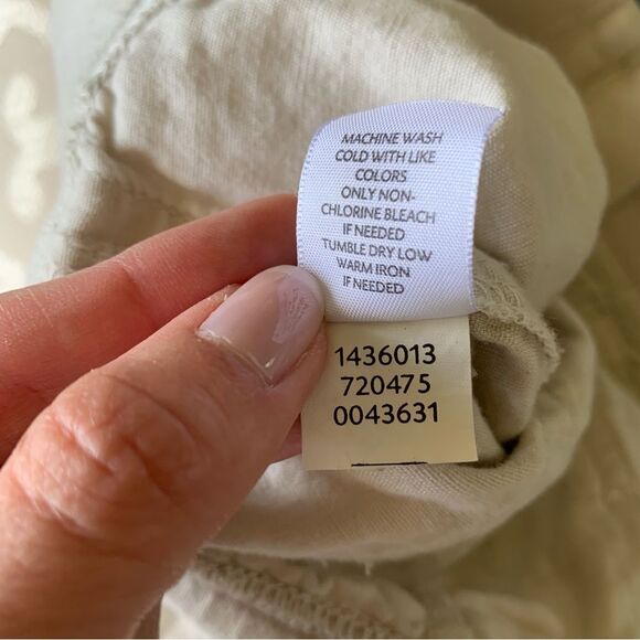 J. Jill Cream Ankle Cropped Pants Cotton Blend Size 4 - Picture 5 of 10